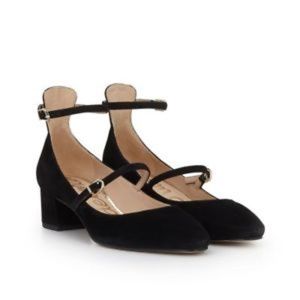 Sam Edelman Lulie Suede Mary Jane Block Heels 9.5